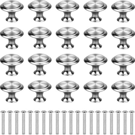 20 stk 30mm skap knotter, runde sopp skuff knotter håndtak for kjøkken skap skuff garderobe møbler