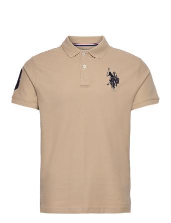 Uspa Polo Alfredo Men Polos Short-sleeved Beige U.S. Polo Assn.*Betinget Tilbud
