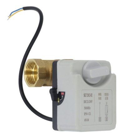 Elektriske kuleventiler for vannkontrollsystemer, 2-veis messingkuleventil DN25 1in rørgjenge elektrisk kuleventil med IP54-nivå, egnet for varmt vann