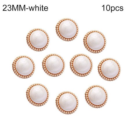 10 stk. perleknapper skjorteknapper HVIDE 23MM10PCS 10PCS