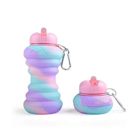 Vikbar vattenflaska, rosa