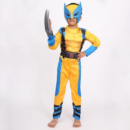 Halloween Superhelt Cosplay Kostume Bodysuit med Maske Muskelmand Cosplay Wolverine + mask + a pair of claws L