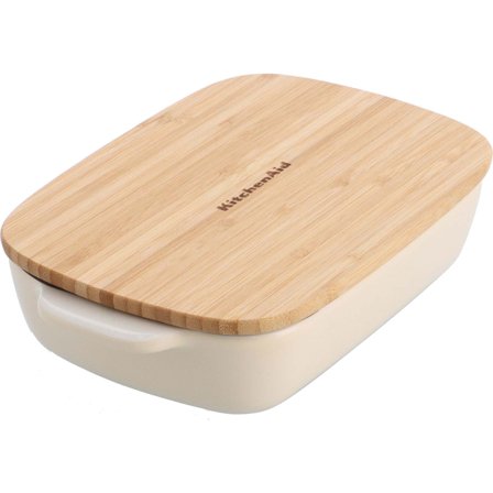 Kitchenaid Ugnsform med lock 26x15,5x6,5 cm, creme | Matlagning > Kokkärl & Stekpannor > Ugnsformar > Ugnsform | Bagaren och Kocken