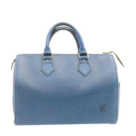 Louis Vuitton Vintage, Pre-owned Leather Handbag Blauw, Dames, Maat:ONE Size