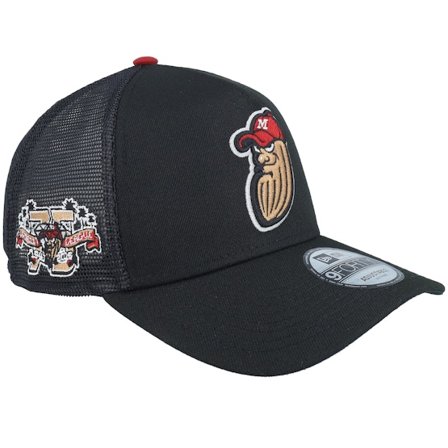 New Era - Hatstore Exclusive x Modesto Nuts 9FORTY Black A-Frame Trucker Trucker Black Cap - MiLB @ Hatstore