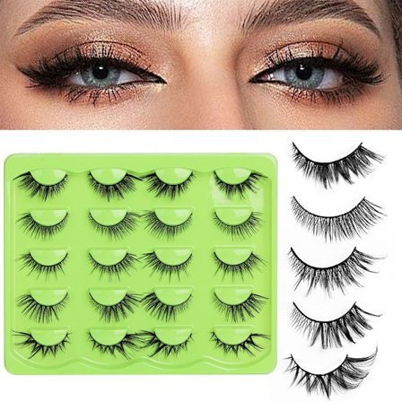 Täta, Långa, Mjuka och Bekväma Syntetiska Falska Ögonfransar för en Dramatisk Look