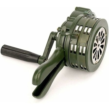 Handvevad Siren Bärbar 110dB Manuellt Manövrerad Metall Alarm Flyglarm Nödsäkerhetslarm