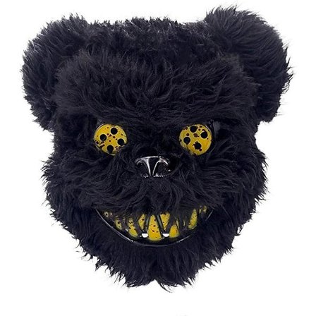 Läskig Halloween-mask Björnhuvud Mask, Blodig Plyschhuvud Mask