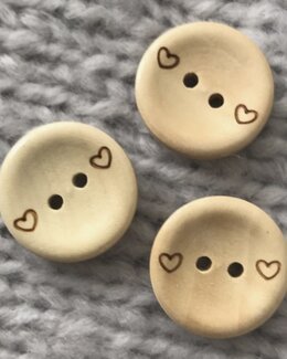 Puunappi Sydän 20 mm