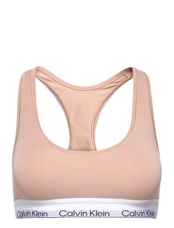 Unlined Bralette Lingerie Bras & Tops Soft Bras Tank Top Bras Rosa Calvin Klein