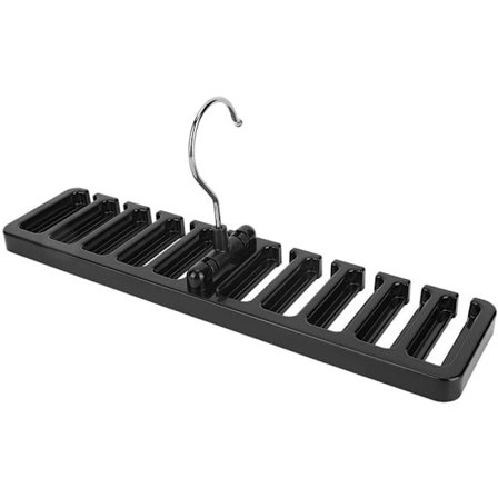 Multifunktionell slipshållare roterande krok bälteshållare garderob slipsar förvaringsorganisatör svart