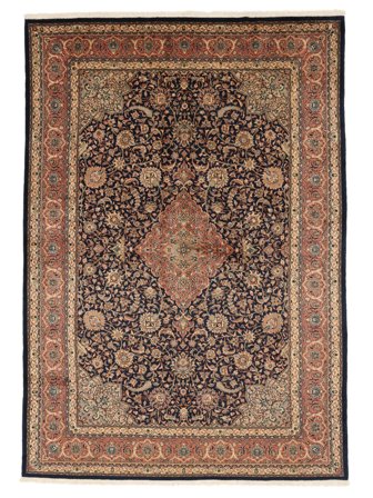 Hand Knotted Persian Sarouk Fine Rug 258X360 Brown/Black