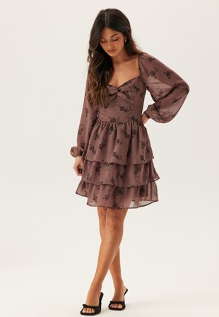 BUBBLEROOM Twist Detail Flounce Dress Klær