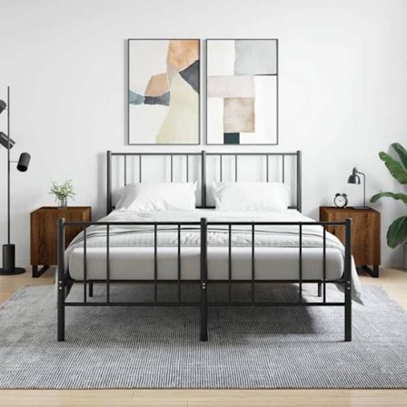 Maison Exclusive - Natborde 2stk egetræ brun 40x40x50cm ingeniørtræ