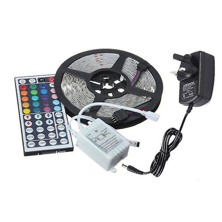 15m Rgb 3528 Led Strip Lights Colour Changing With Ir Remote Power Supply