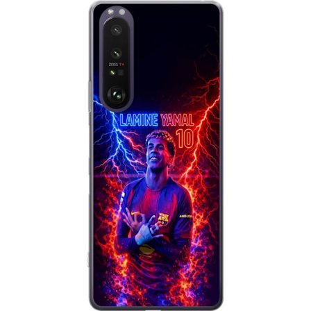 Yhteensopiva Puhelinkuori Sony Xperia 1 III Viktor Gyökeresin muotokuva Arsenal-paita päällä, jossa intensiivinen katse ja tumma dramaattinen tausta