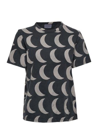 Moon All Over Fitted Short Sleeve T-Shirt T-shirt Top Multi/mønstret Bobo Choses