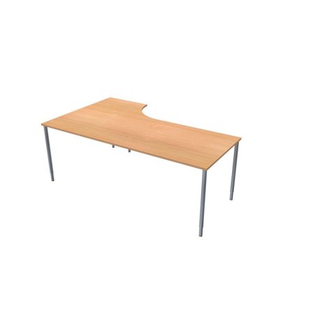 LANAB DESIGN Skrivbord frist H 2x1,2x0,8x0,6m bokl/grå - Lyreco - Kontorsmöbler och inredning - Bord och hurtsar - Skrivbord - Fasta