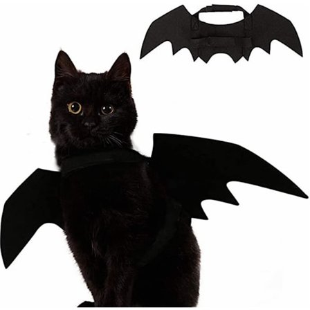 Bat Wings Kostume, Lille, Sort Filt, til Hunde og Katte, Halloween Kæledyr Beklædning