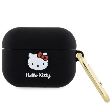 Hello Kitty Silikoni 3D Kitty Head kotelo AirPods Pro - mustalle - musta