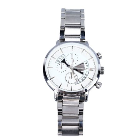 Luksus Herre Quartz Ur i Rustfrit Stål med 3 Underskiver, 6 Viser, Hul Minimalistisk Multifunktions Business