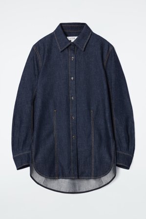 COS Women's Oversized Denim Shirt in Blue