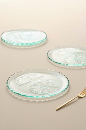 Jotex - Tallerken 4-pk, Diameter 27 Cm Transparent - ORANGINA - Kjøp Tallerkener hos Jotex