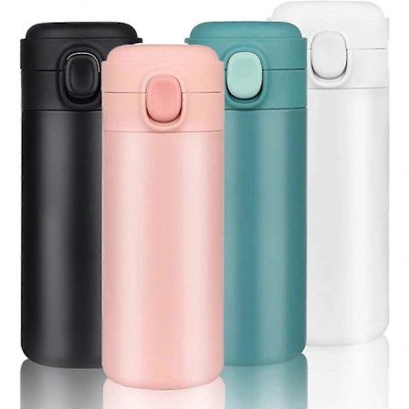 420 ml:n uudelleenkäytettävä matkamuki, eristetty kahvikuppi, ruostumattomasta teräksestä valmistettu tiivis termosmuki, juomapullo kuumille ja 