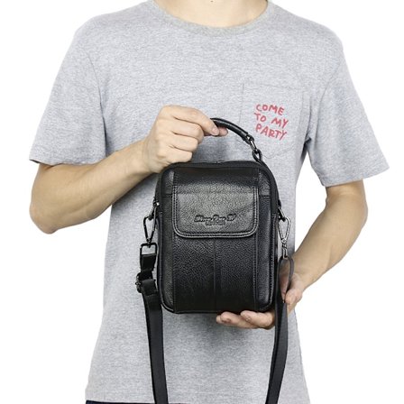Menn Crossbody Vesker Lær Messenger Bag Small Menn Håndvesker Crossbody Skulder Bag Menn Crossbody Bag for Business Messenger Bag for Fritid