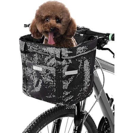 Sykkelkurv foran, avtakbar, vanntett sykkelkurv, bæreveske for kjæledyr, rammeveske