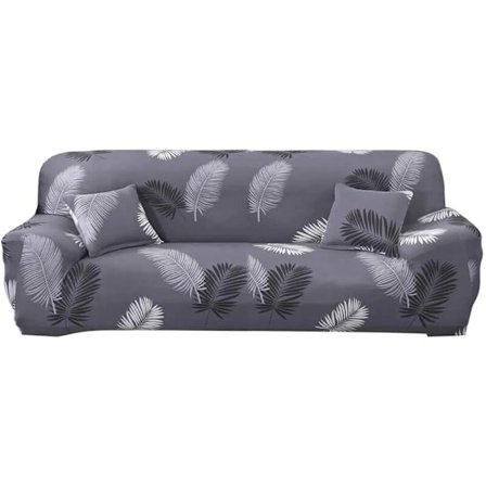 Elastisk betræk med tryk til 3-personers sofa