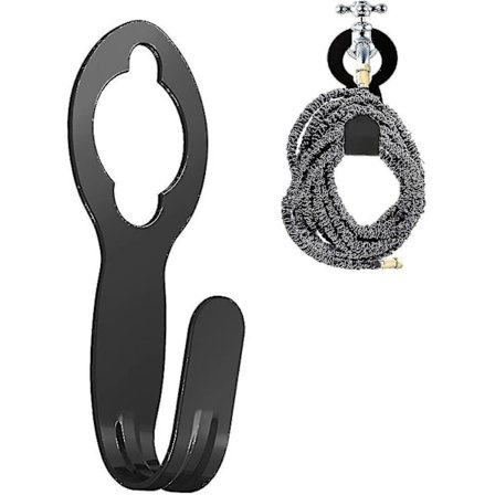 Trädgårdsslangshållare, Metallisk Trädgårdsslangshållare Gjutjärn Svart