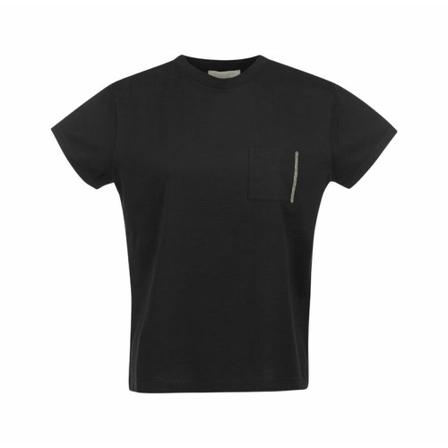 Fabiana Filippi Cotton jersey T-Shirt Sort, Dame T-shirts