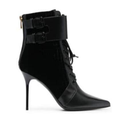 Balmain, Heeled Boots Czarny, Kobieta, Rozmiar: 36 EU
