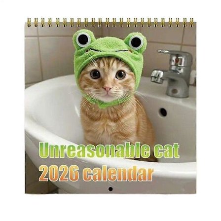 Kattekalender 2026 Urimelig Kat 2026 Kalender Sjov Kat Vægkalender 2026 12 Måneders Vægplanlægger