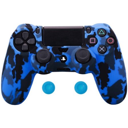 Silikone etui til PS4 controller (Camouflage blå)