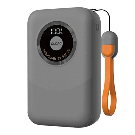 Powerbank Dudao K21 Mini 10000mAh 22,5W USB-A / USB-C - grå