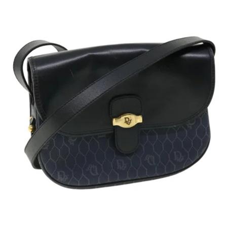 Dior Vintage, Pre-owned Shoulder Bags Blauw, Dames, Maat:ONE Size,leer