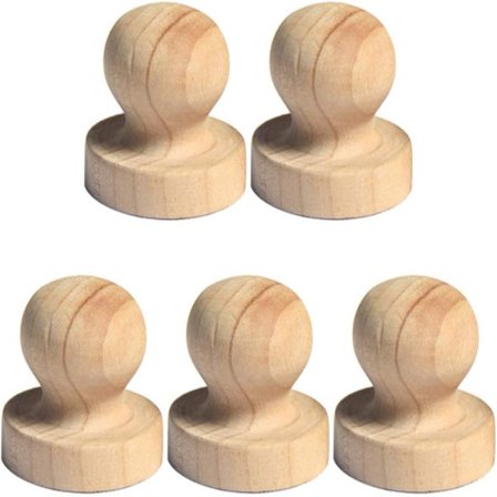 5kpl Puuleimasin Puunupit Puinen kumileimasimen kahva