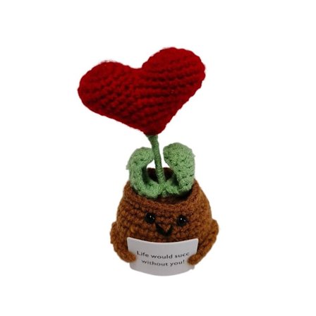 Mini stickad växtdocka Rolig positiv potatis B B