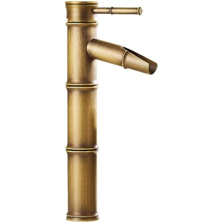 Messing vandhane til badeværelse med retro-stil vandfald