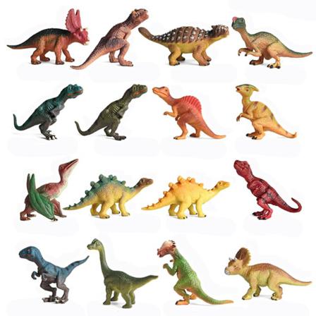 16 Stk Naturtrogna Dinosauriemodell Tyrannosaurus Rex-figurer