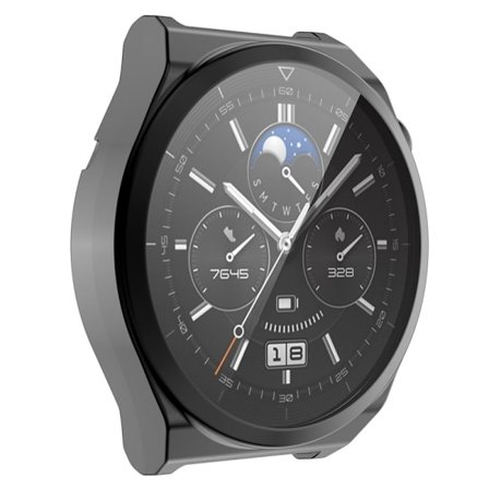 ENKAY Huawei Watch GT 3 Pro 46mm protective cover with tempered glass - Black