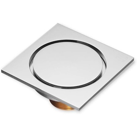 Mässing Duschbrunn Kvadratisk Duschbrunn med Stort Kaliber Anti Clog