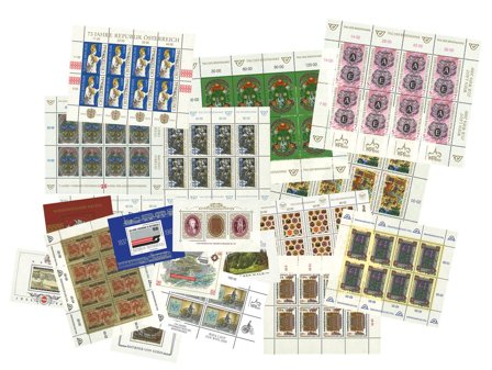 Østrig - Pakke med 18 forskellige postfriske miniark i Schilling - 1989-97