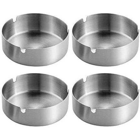 Rund Askebæger i Rustfrit Stål til Udendørs og Indendørs Brug