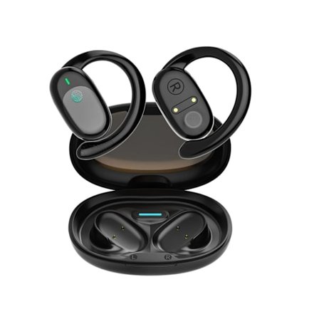 Icke-benledande Over-Ear Bluetooth Hörlurar Svarta