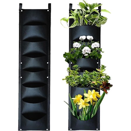 Lodrette planteposer hængende dyrkningsposer væg hængende planteposer plantevægophæng til planter hegn græsplænehave