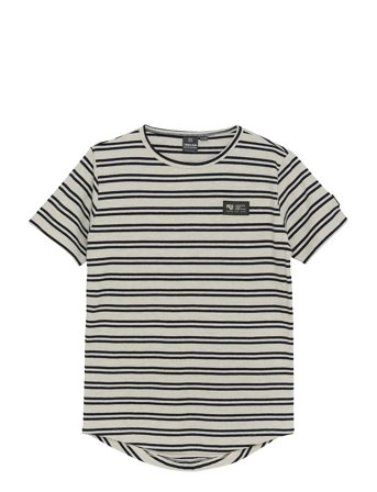 Indian Blue Jeans T-Shirt Stripe Badge Multi/patterned