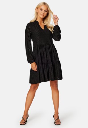 VILA Kawa L/S Dress Black Klær